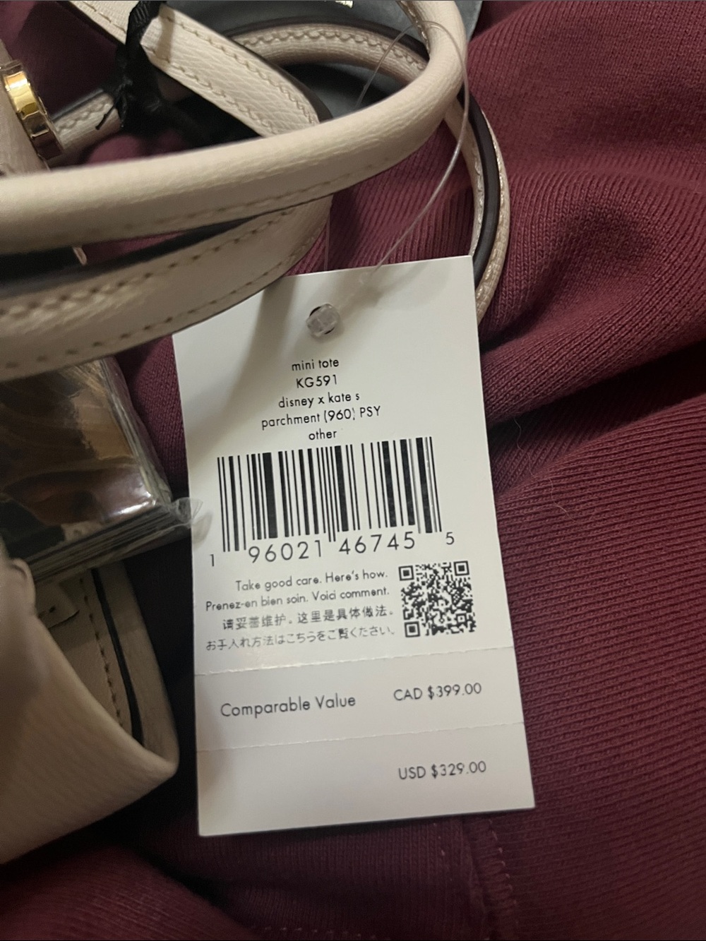 kate spade disney mickey and minnie mini tote - Picture 3 of 5